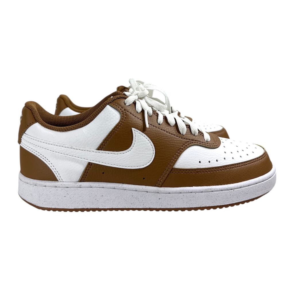 Nike Court Vision Low Next Nature Women’s Shoes Size 10 Light British Tan White - Picture 3 of 14